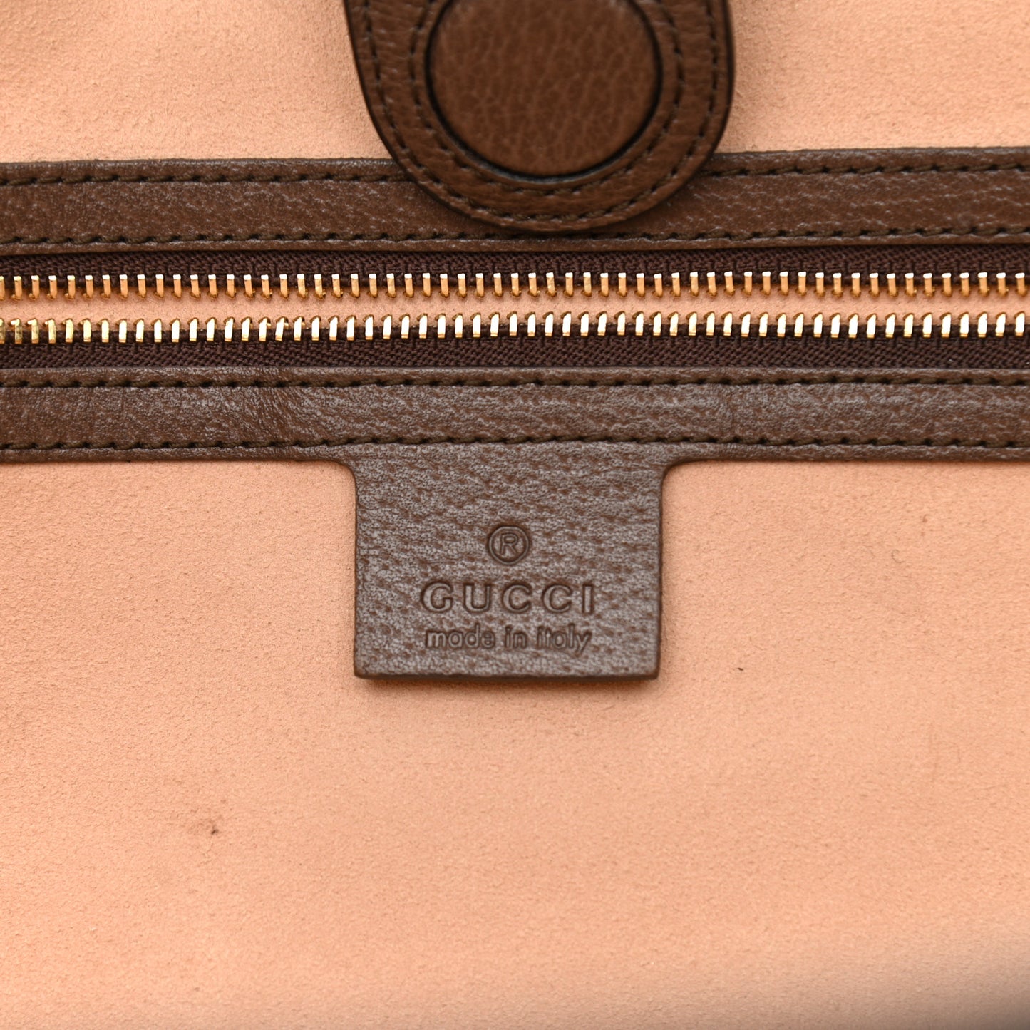 GG Supreme Monogram Medium Ophidia Shopping Tote Brown