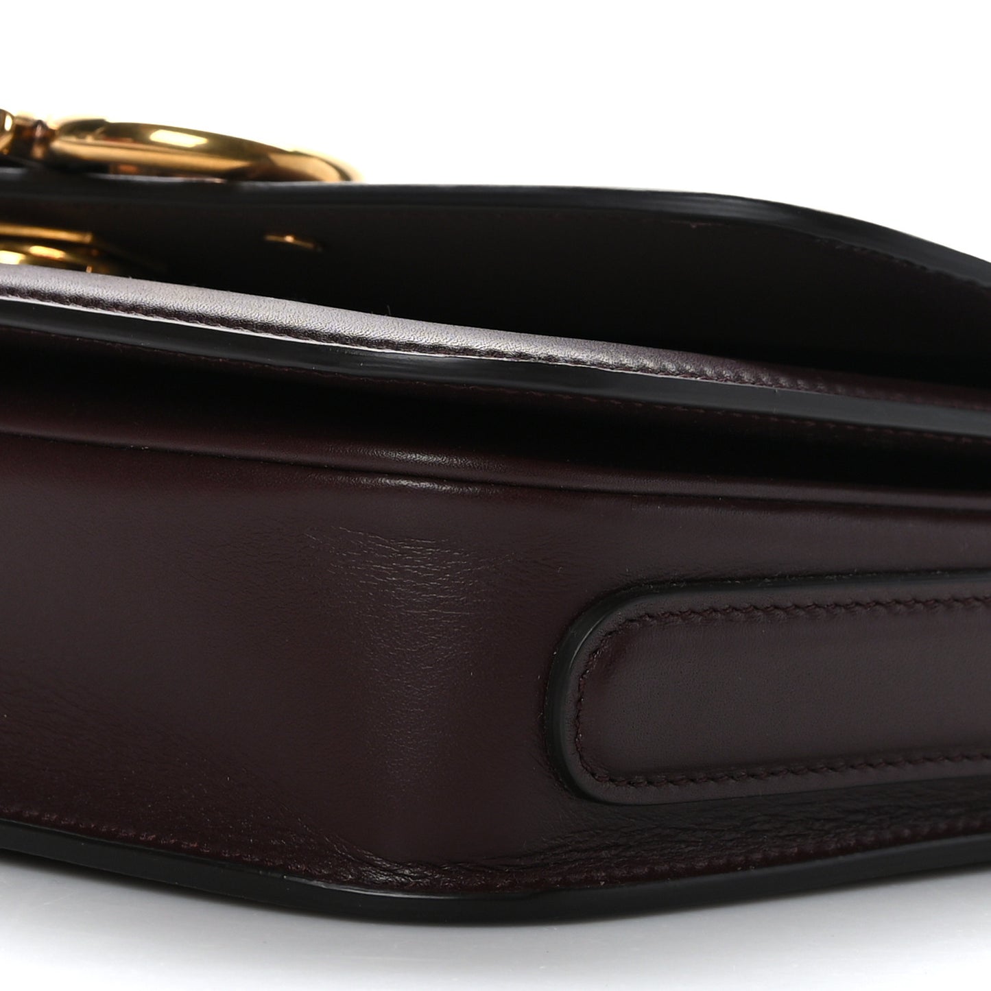 Calfskin Canvas Small Trapezio Crossbody Burgundy