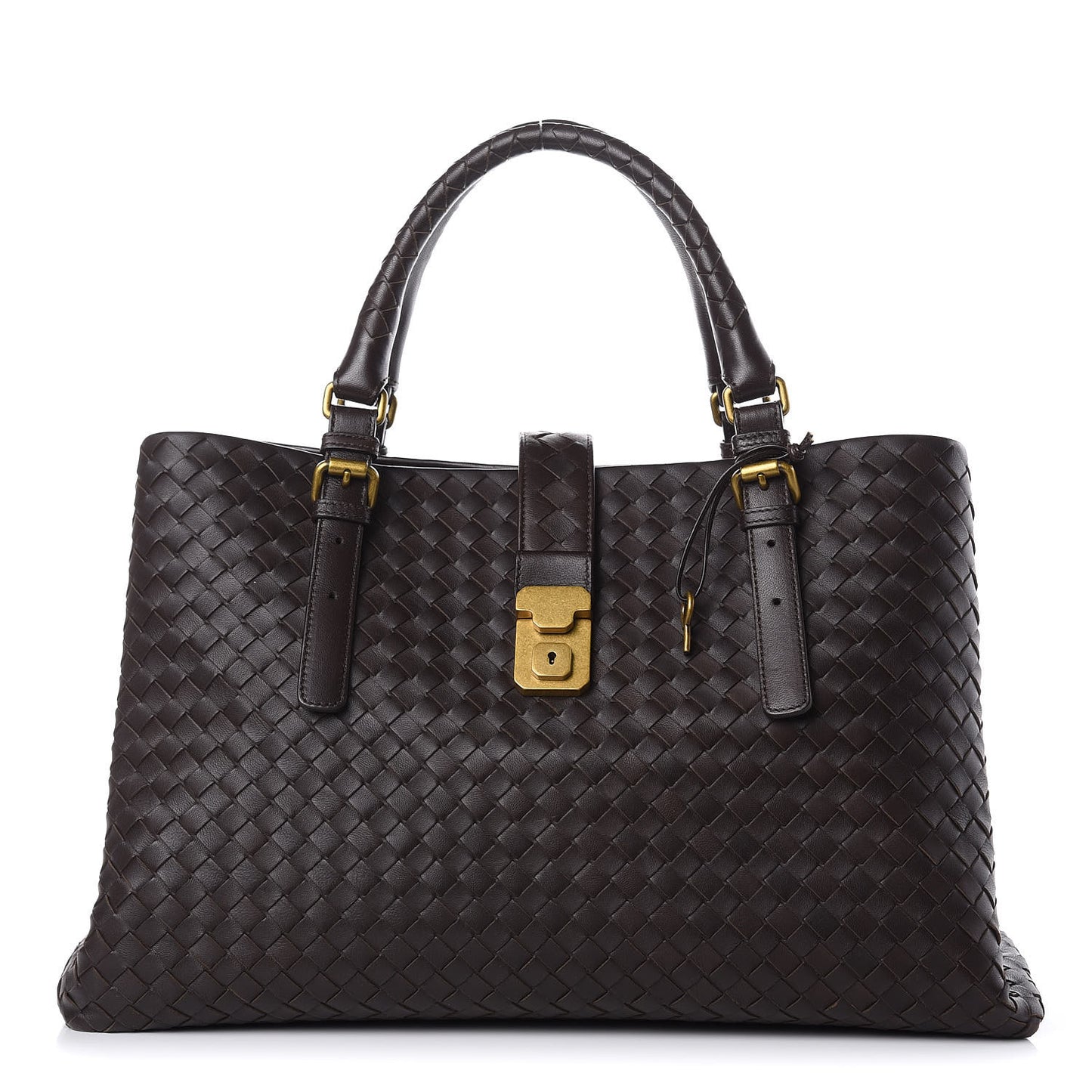 Nappa Intrecciato Medium Roma Tote Moro