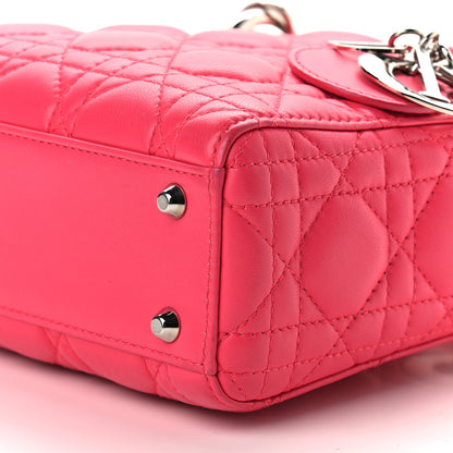 Christian Dior Lambskin Cannage Mini Lady Dior Pink 7 of 7