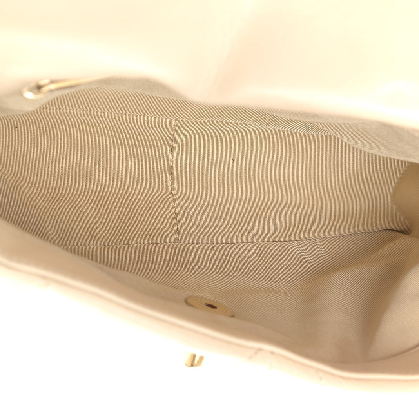 Goatskin Quilted Medium Chanel 19 Flap Beige
