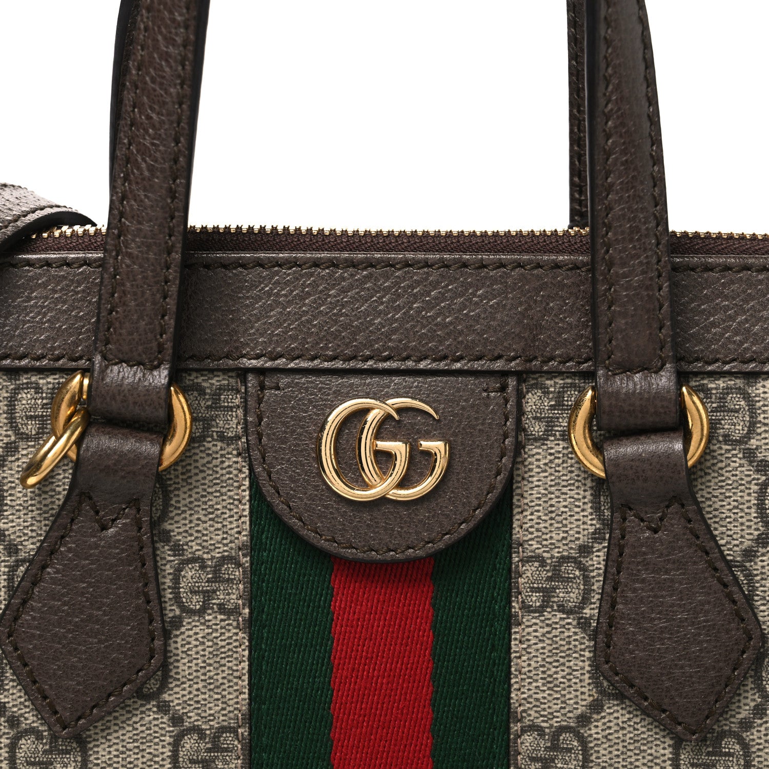 Gucci GG Supreme Monogram Small Ophidia Tote Bag Brown 8 of 10