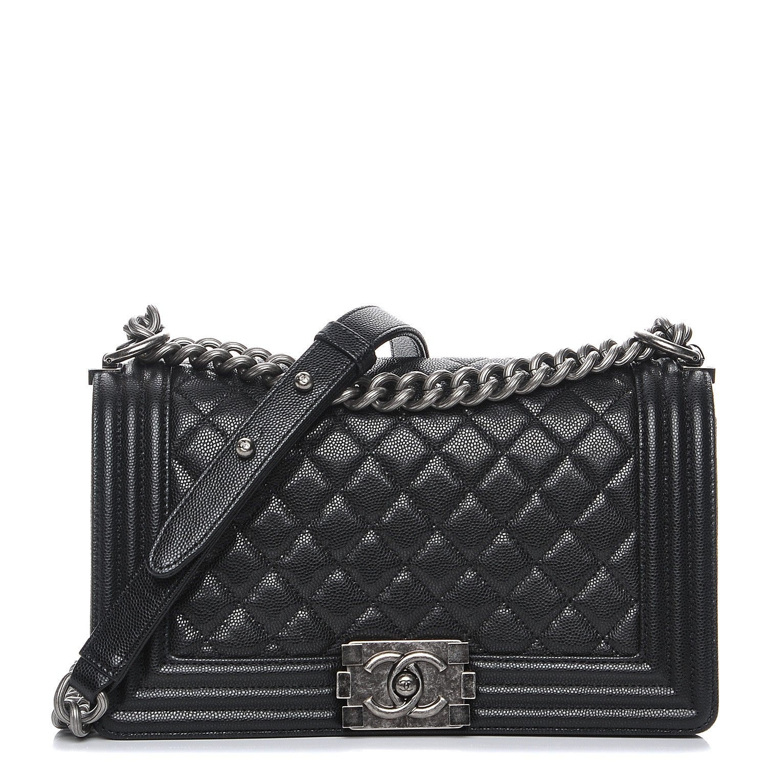 Chanel Caviar Quilted Medium Boy Flap Black 1 of 8