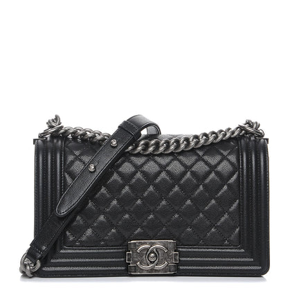 Chanel Caviar Quilted Medium Boy Flap Black 1 of 8
