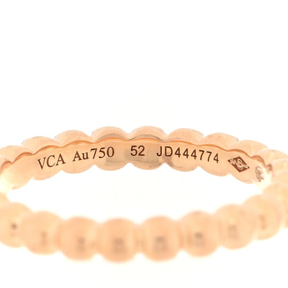 Van Cleef & Arpels 18K Rose Gold Medium Perlee Ring 52 6 4 of 5