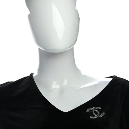 Chanel CC Chanel Logo Brooch Silver 2 of 4