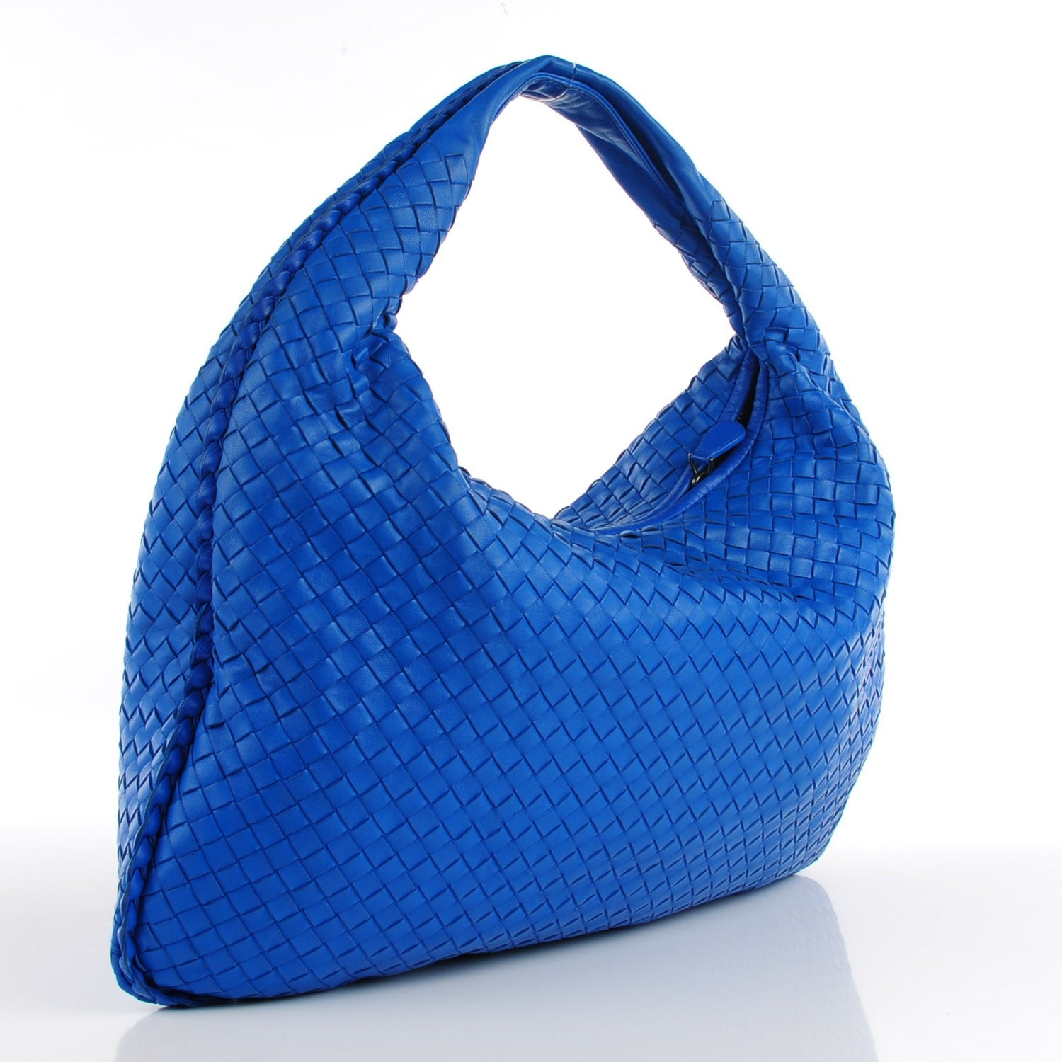 Bottega Veneta Nappa Intrecciato Large Veneta Hobo Signal Blue 3 of 8
