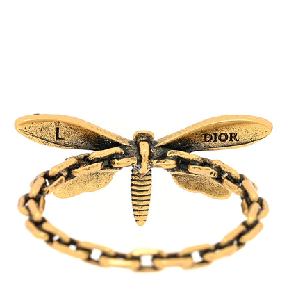 Christian Dior Metal Pearl J'Adior Dragonfly Ring Set 54 7 Gold 4 of 4