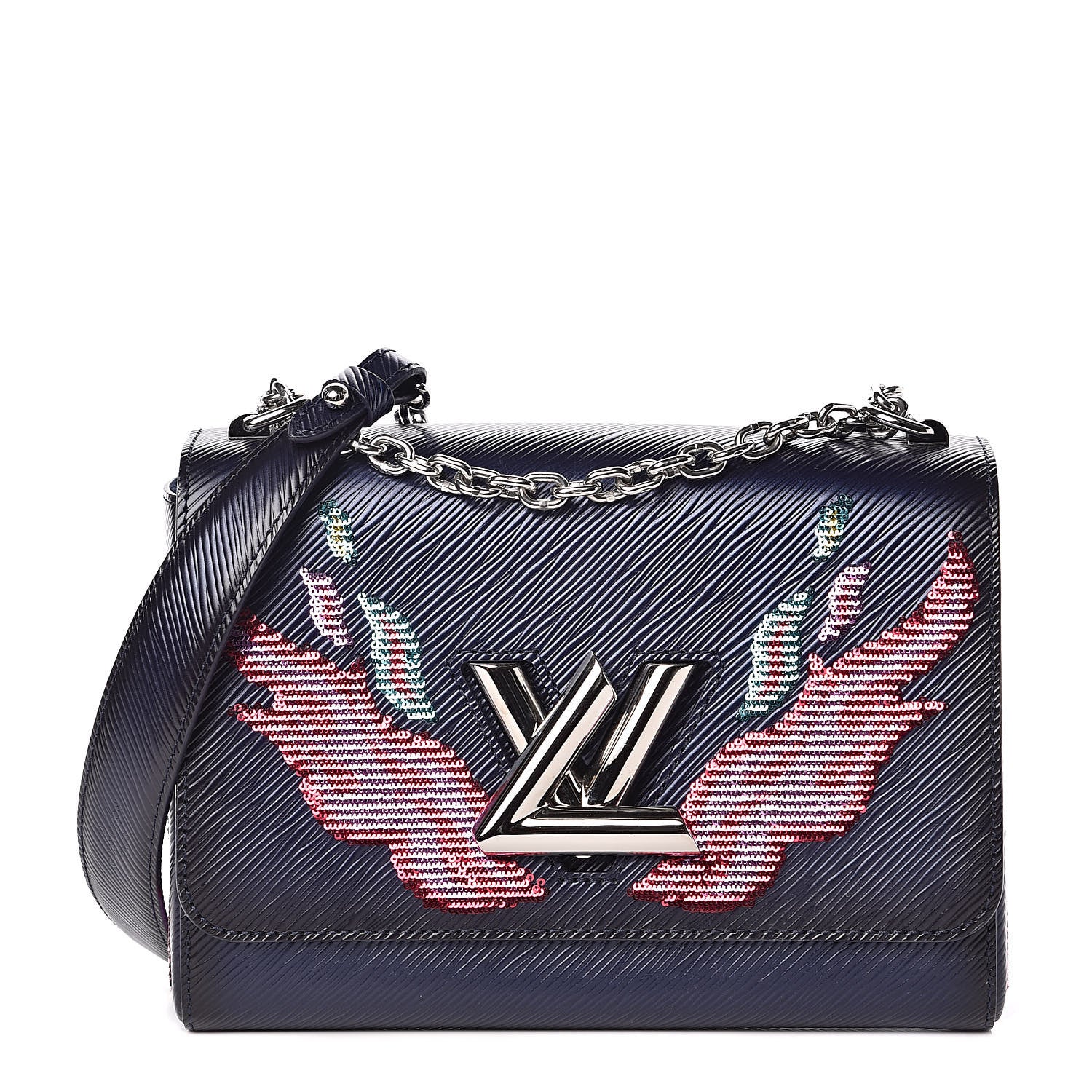 Louis Vuitton Epi Sequins Flame Twist Shoulder Bag MM Blue Nuit 1 of 9
