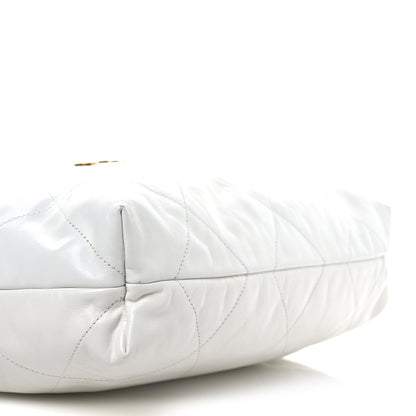 Chanel Shiny Calfskin Quilted Chanel 22 White 10 of 12