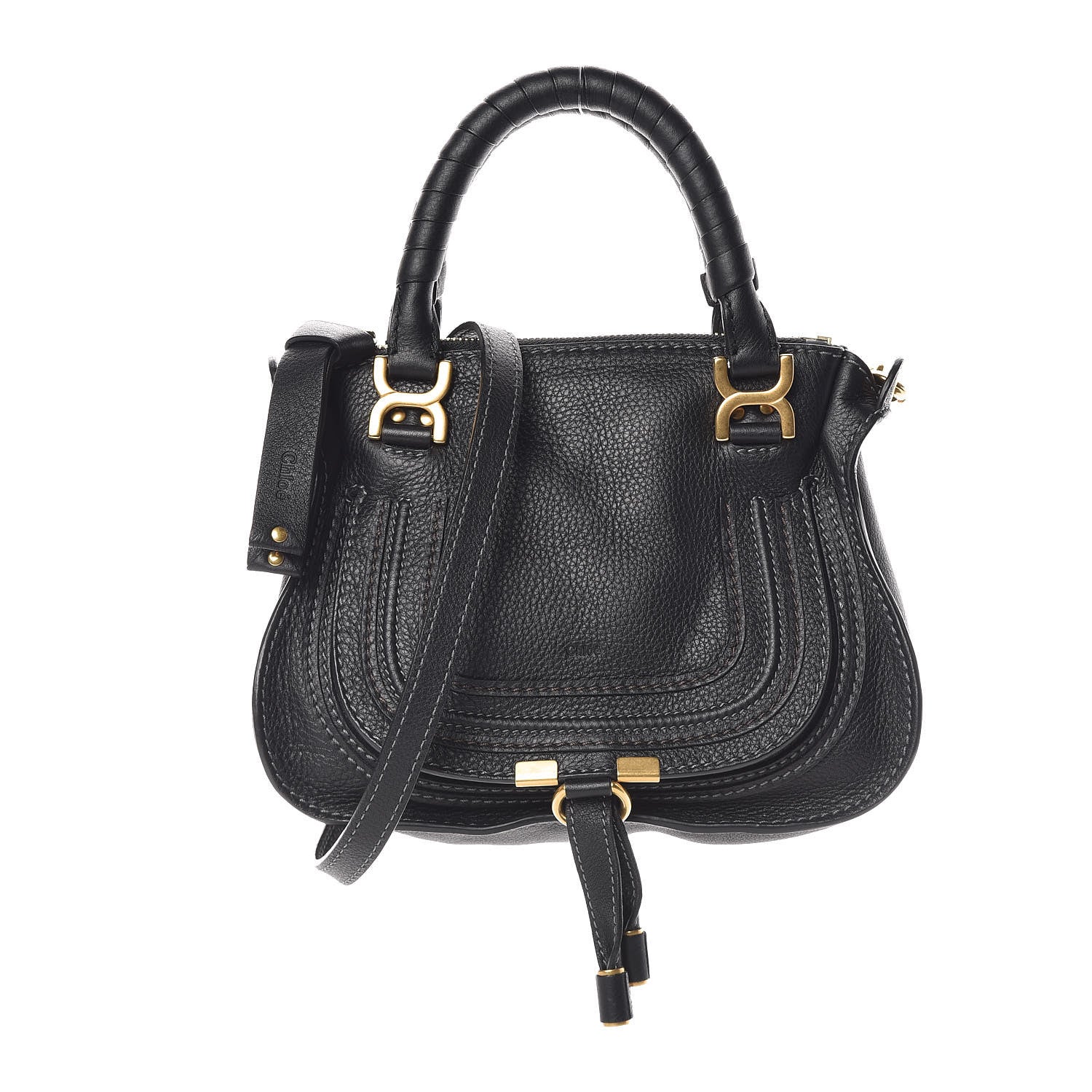 Chloe Calfskin Baby Marcie Satchel Black 1 of 8