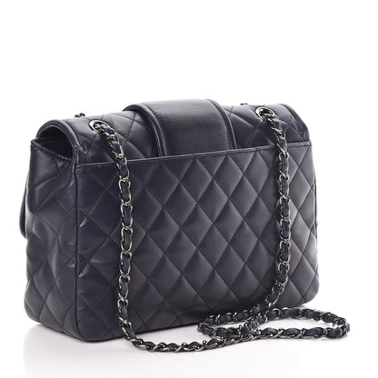 Chanel Lambskin Quilted Elementary Chic Flap Navy 4 of 11