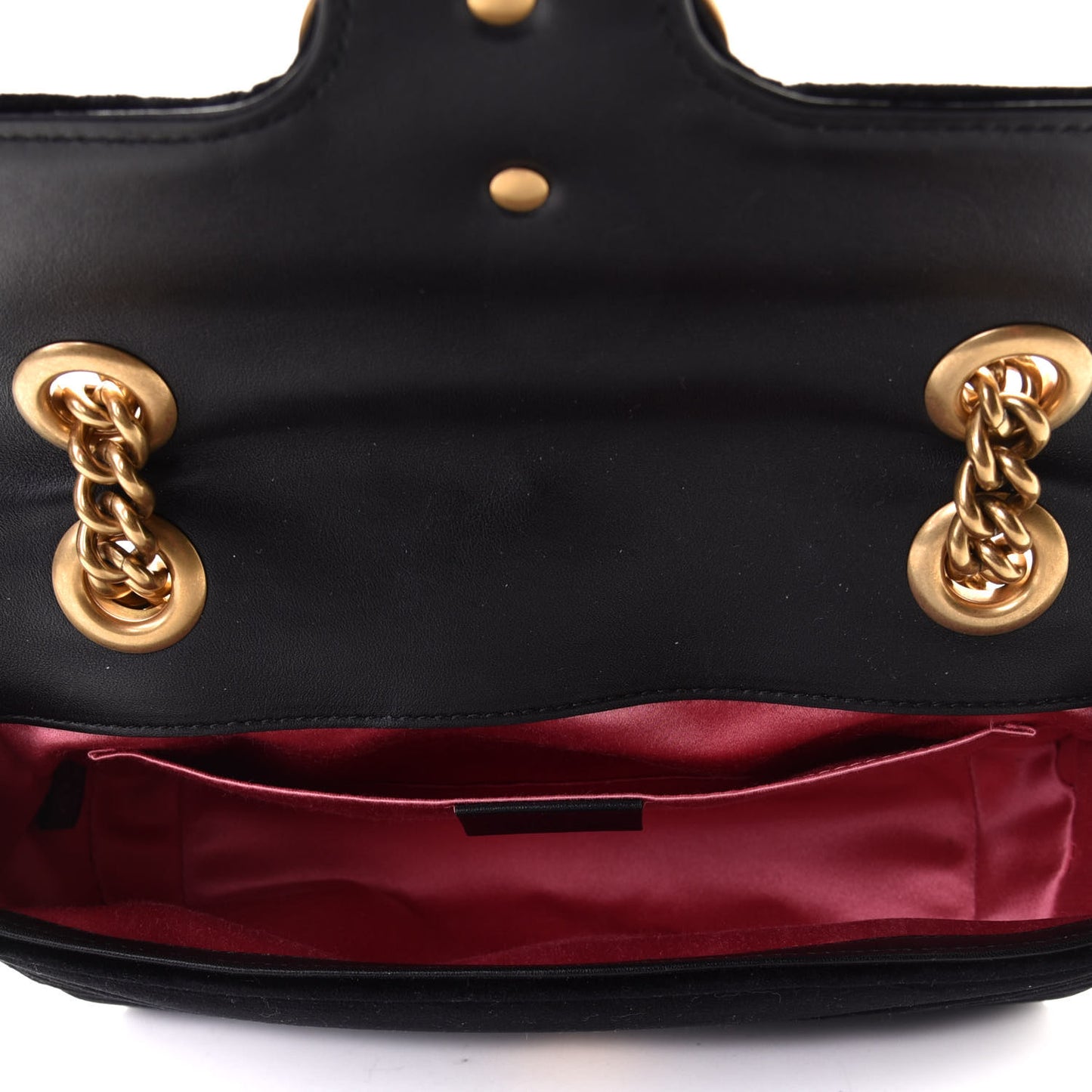 Velvet Matelasse Mini GG Marmont Shoulder Bag Black