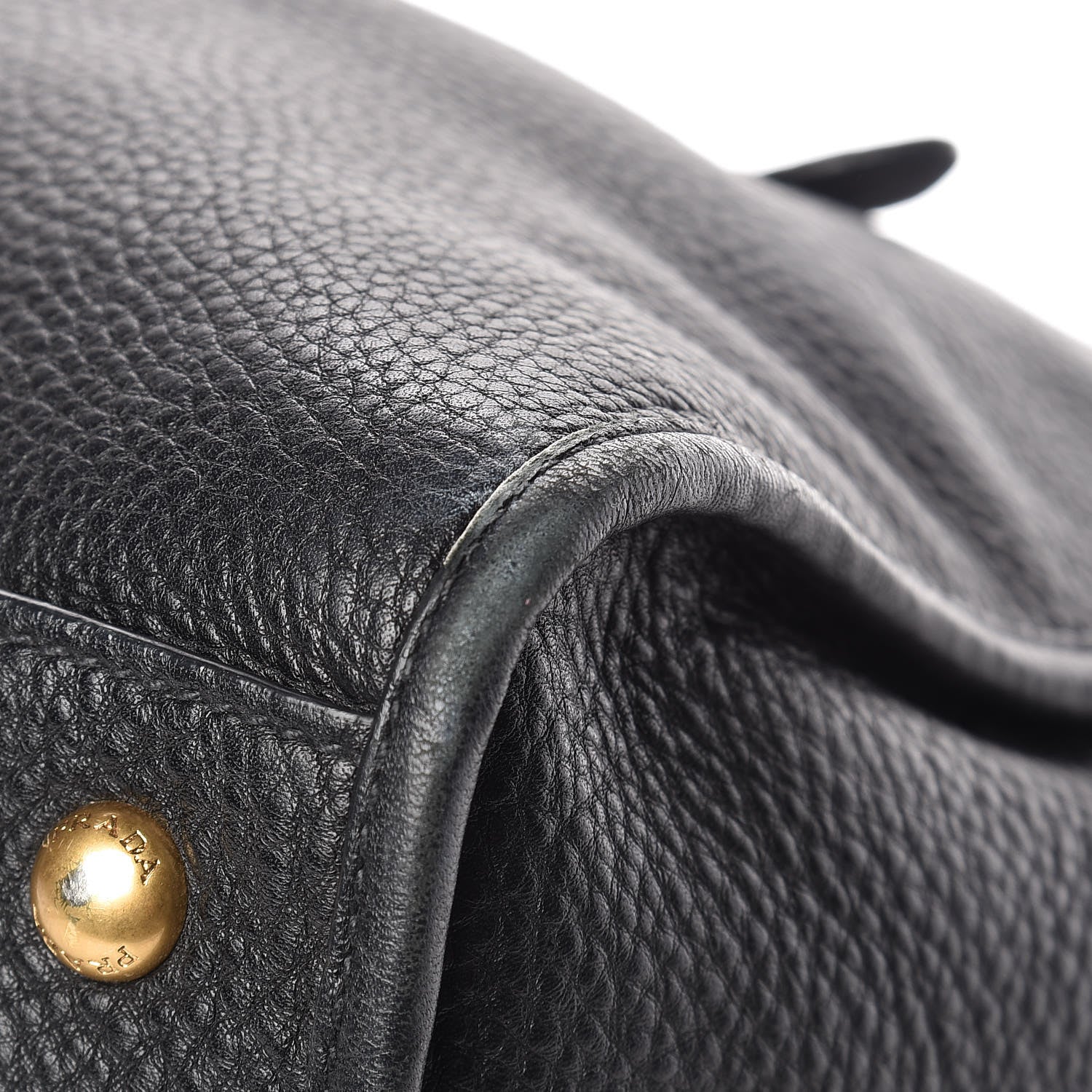 Prada Vitello Daino Shopping Satchel Black 11 of 11