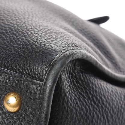 Prada Vitello Daino Shopping Satchel Black 11 of 11