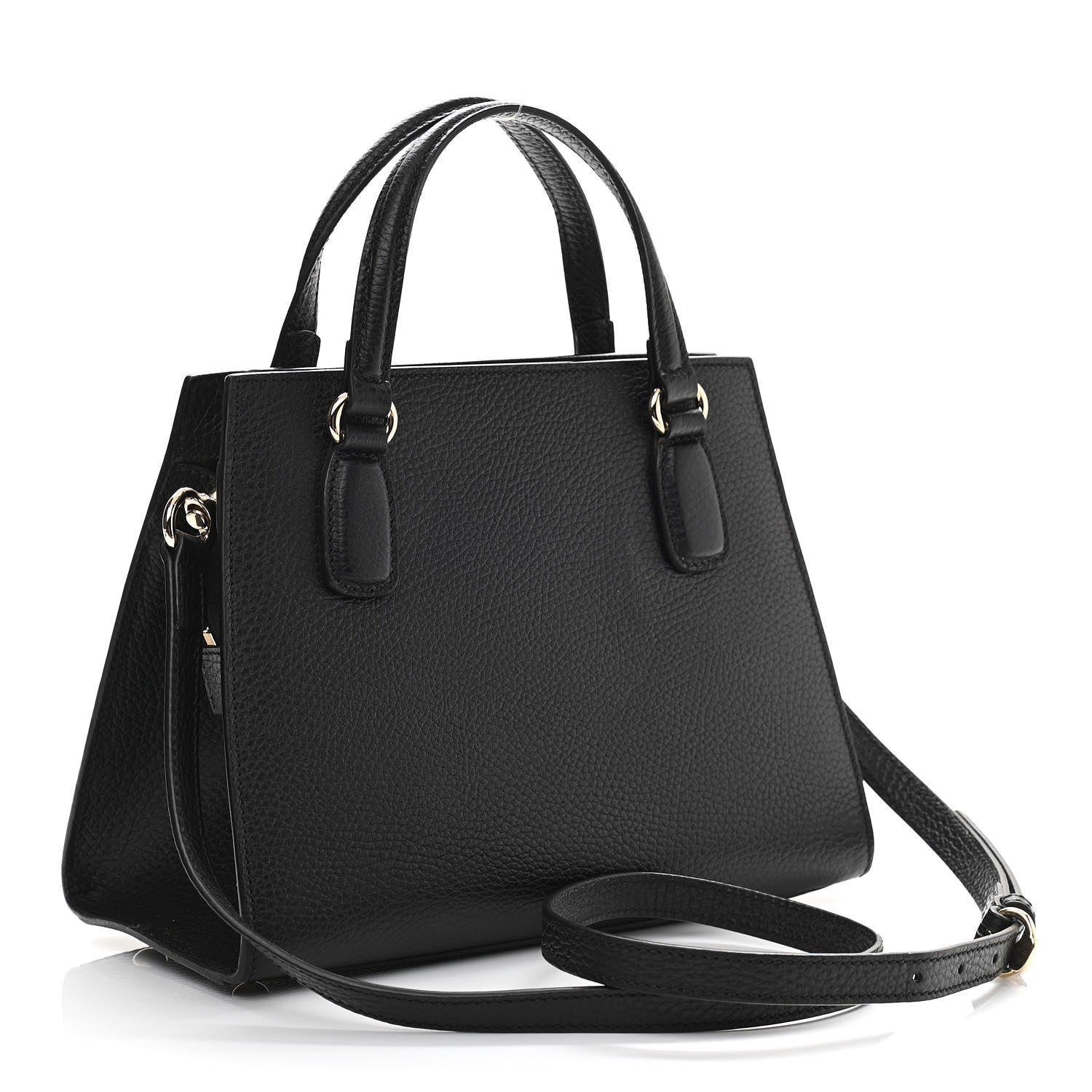 Gucci Dollar Calfskin Medium Soho Top Handle Satchel Black 3 of 12