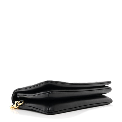 Louis Vuitton Lambskin Embossed Monogram Pochette Coussin Black 4 of 9