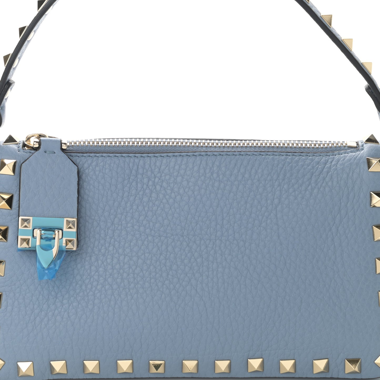 Pebbled Calfskin Small Rockstud Flip Lock Shoulder Bag Niagara