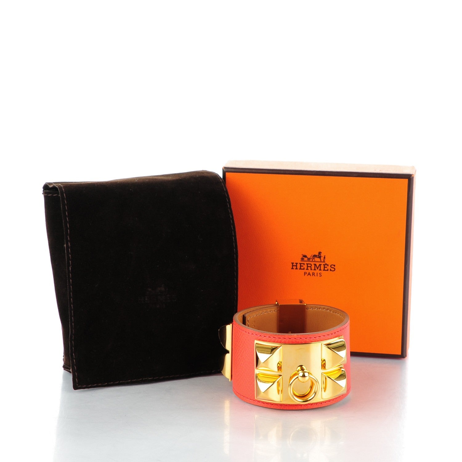 Hermes Epsom Collier de Chien CDC Bracelet S Rose Jaipur 7 of 7