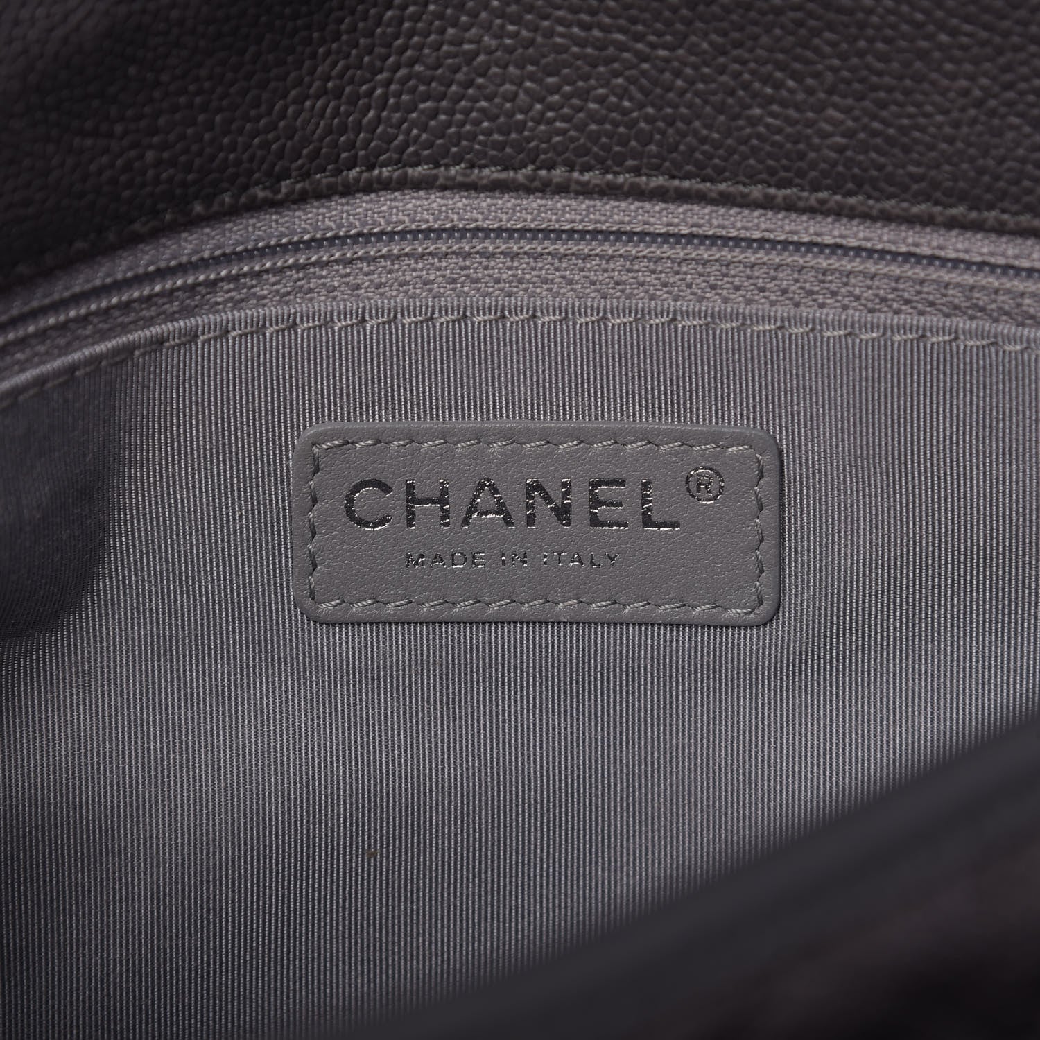 Chanel Caviar Quilted Large French Riviera Flap Dark Grey 8 of 10