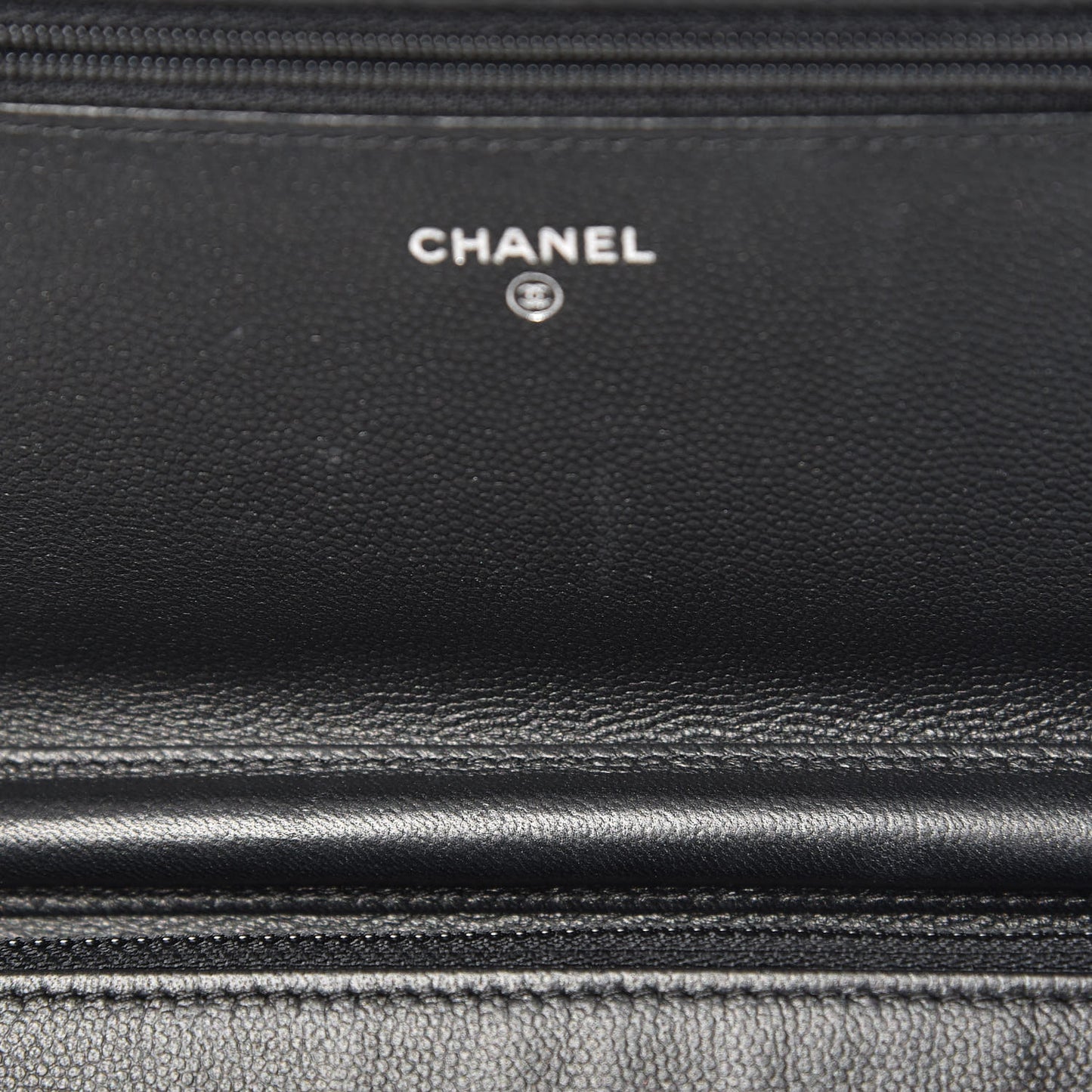 Caviar Quilted Boy Wallet On Chain WOC So Black