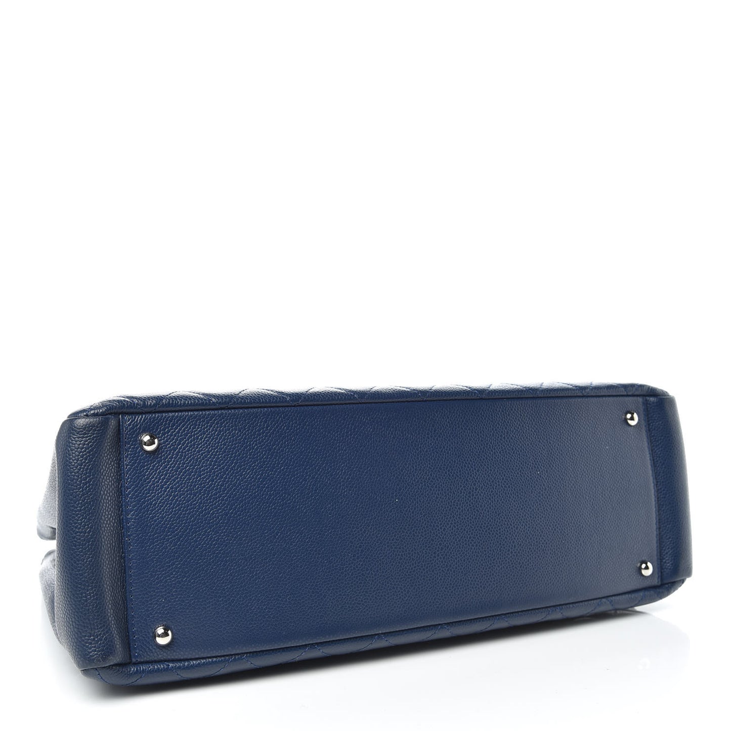 Caviar Quilted XL Grand Shopping Tote GST Navy Blue