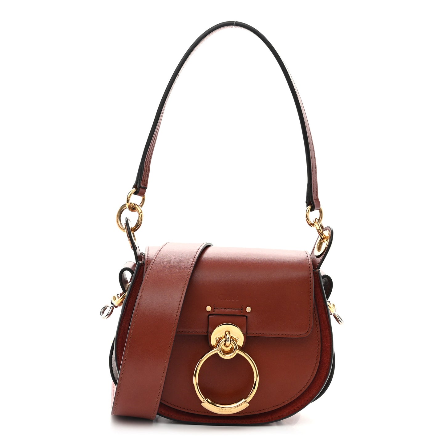 Calfskin Small Tess Bag Sepia Brown