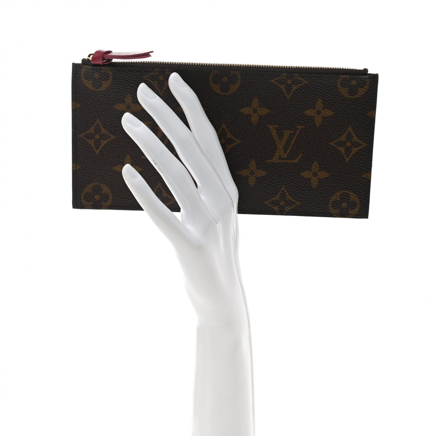 Monogram Felicie Chain Wallet Zippered Insert Fuchsia