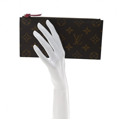Louis Vuitton Monogram Felicie Chain Wallet Zippered Insert Fuchsia 2 of 7