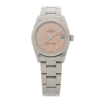 Rolex Stainless Steel 18K White Gold 31mm Oyster Perpetual Datejust Watch Pink 78274 1 of 5
