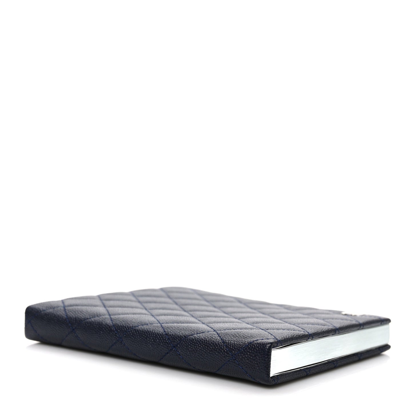 Caviar Quilted Notebook Navy Blue