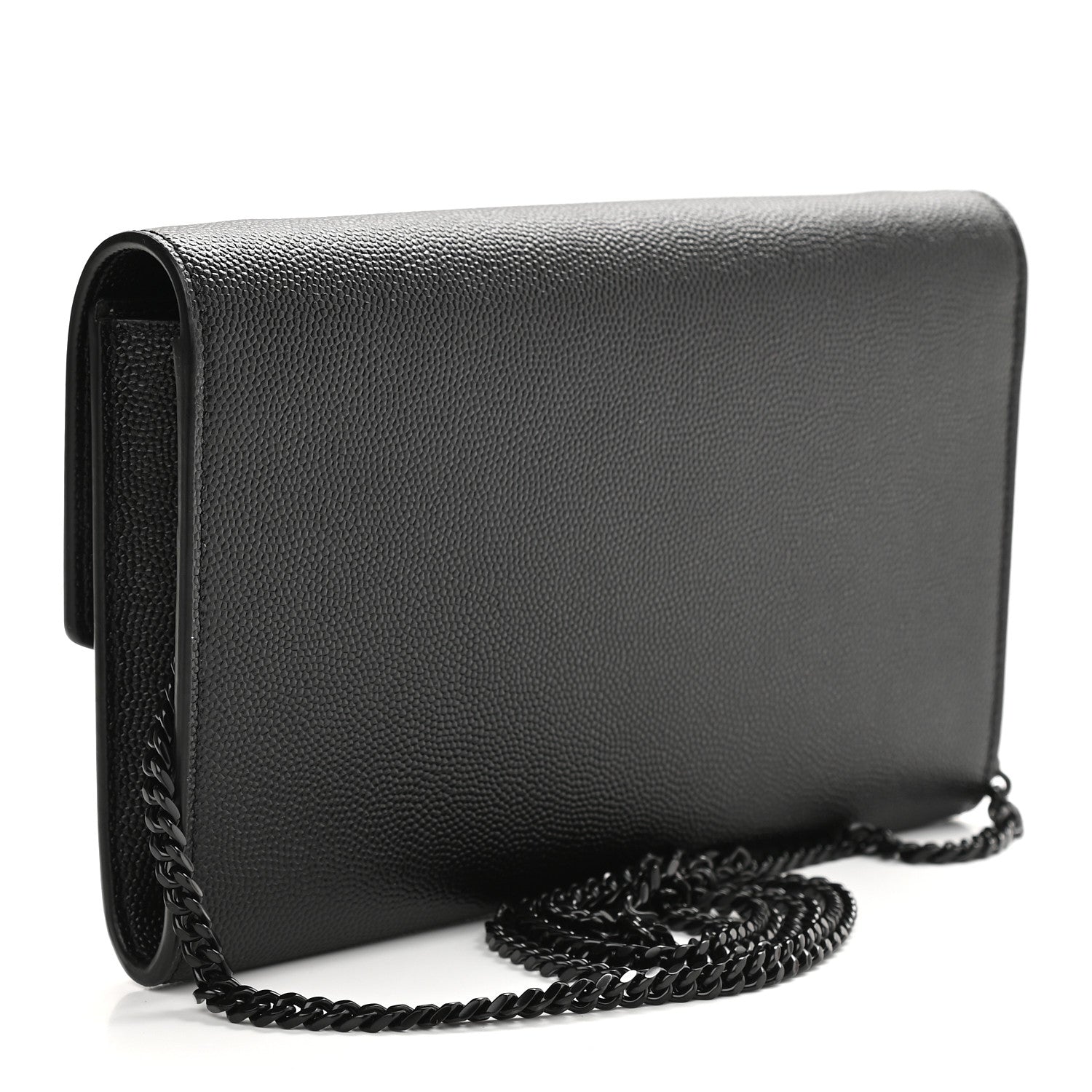 Saint Laurent Grain De Poudre Uptown Chain Wallet Black 4 of 10