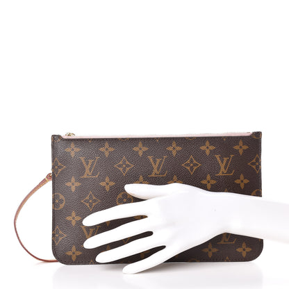 Louis Vuitton Monogram Neverfull MM GM Pochette Rose Ballerine 2 of 7