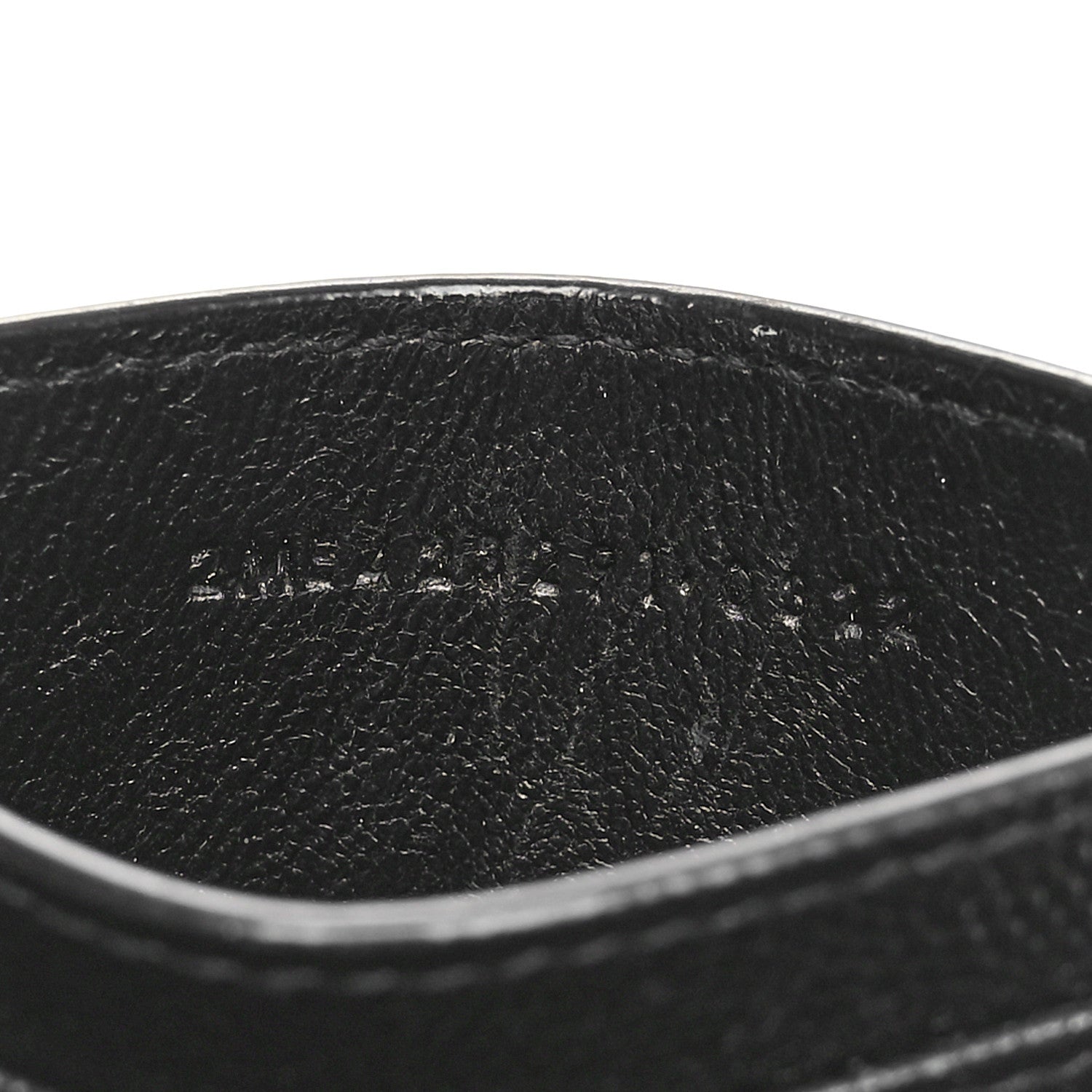 Saint Laurent Grain De Poudre Matelasse Chevron Monochrome Monogram Credit Card Case Black 7 of 8
