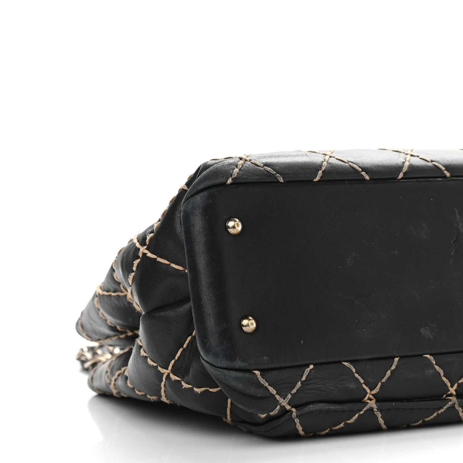 Chanel Calfskin Wild Stitch Shoulder Bag Black 4 of 11
