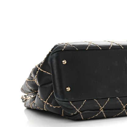Chanel Calfskin Wild Stitch Shoulder Bag Black 4 of 11