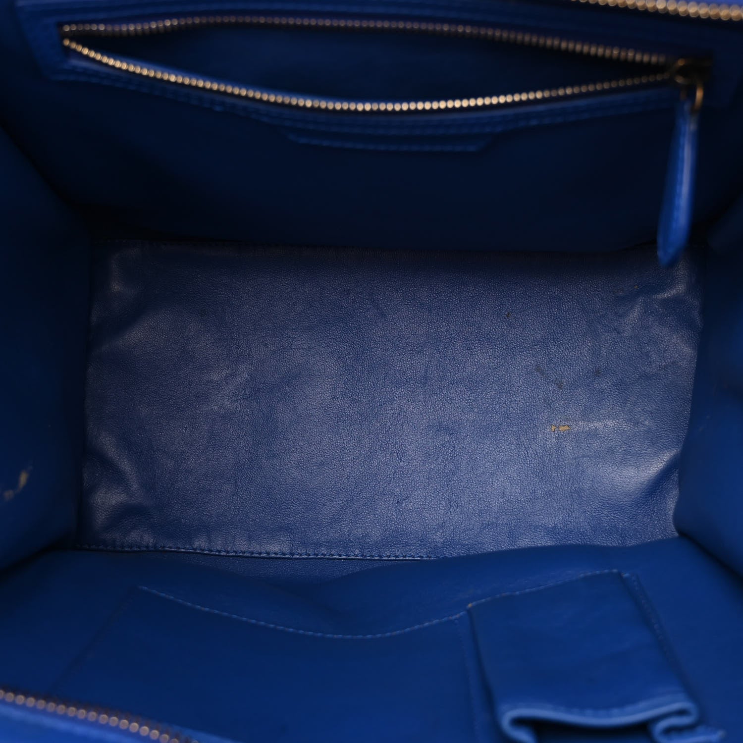 Celine Smooth Calfskin Mini Luggage Royal Blue 5 of 12