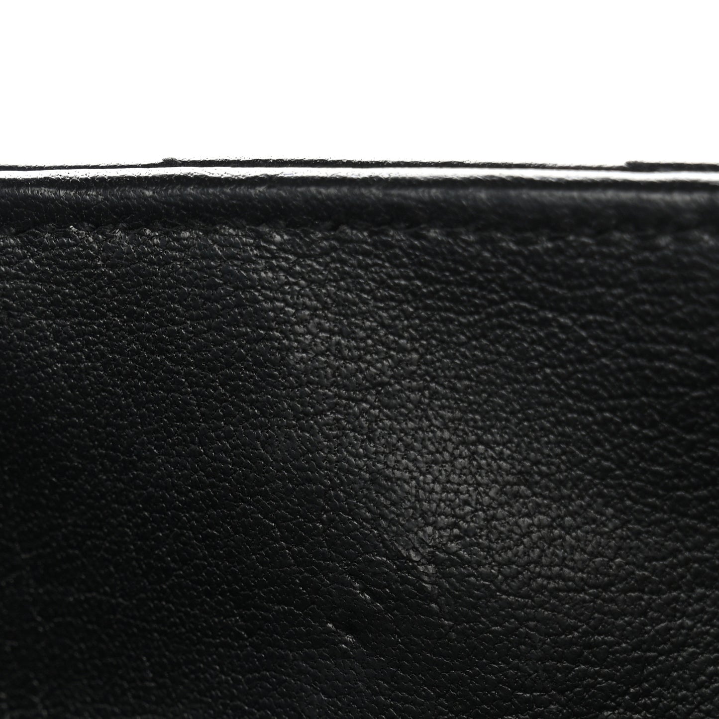 Sheepskin Matelasse Chevron Large Monogram Shopping Bag Black