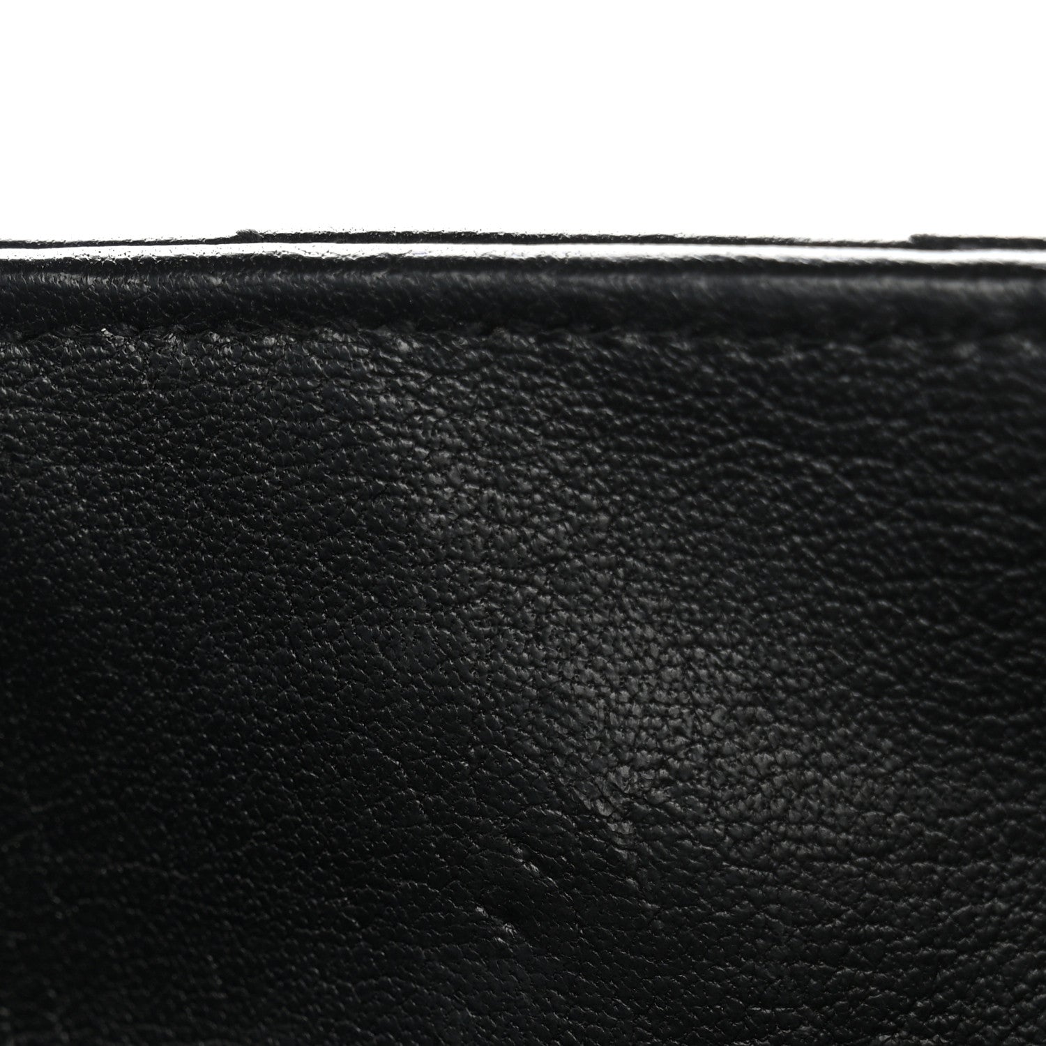 Saint Laurent Sheepskin Matelasse Chevron Large Monogram Shopping Bag Black 9 of 10