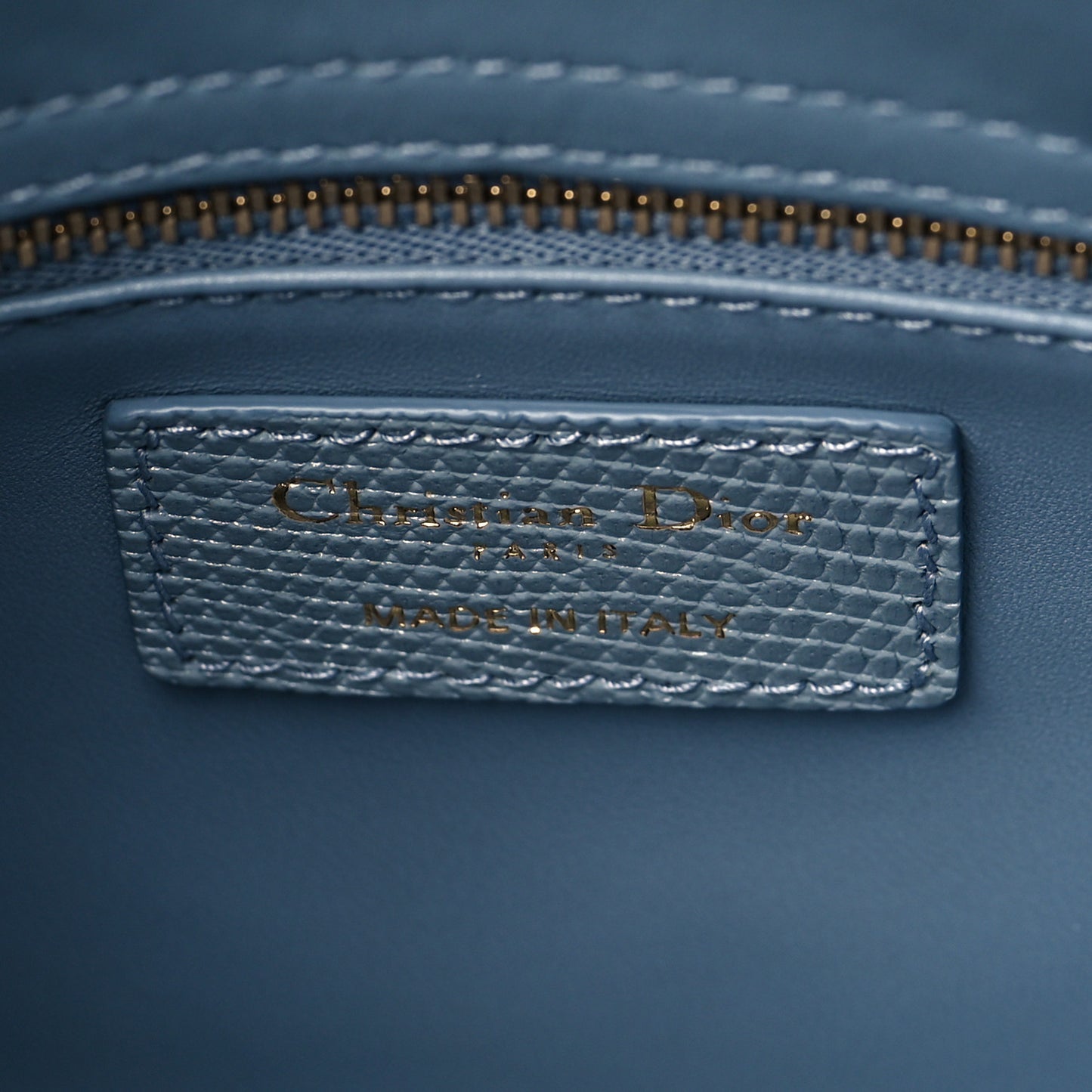 Lizard Small Lady Dior Cloud Blue