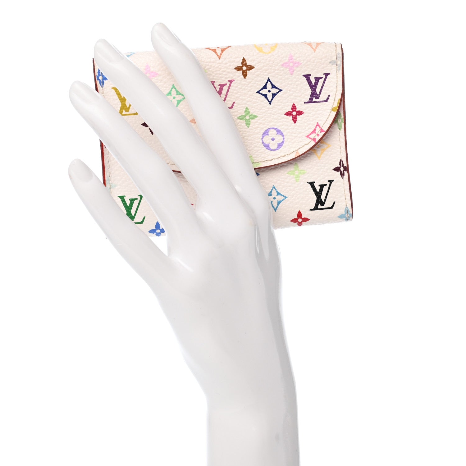 Louis Vuitton Monogram Multicolor Business Card Holder White Litchi 2 of 8