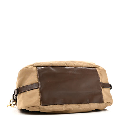 Prada Tessuto Nylon Vitello Daino Satchel Tabacco 4 of 9