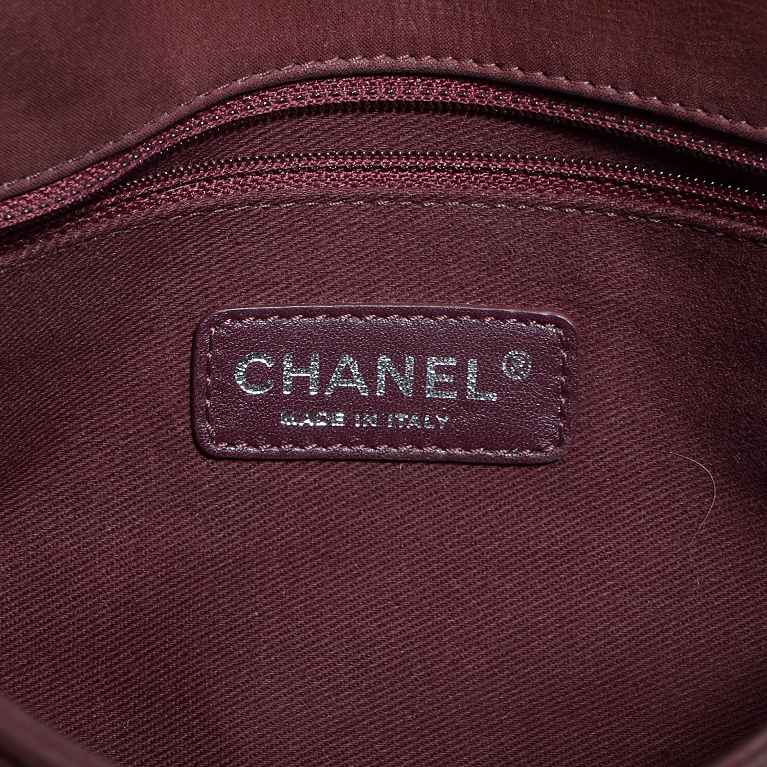 Chanel Calfskin Diamond Embossed New Chic Flap Burgundy 6 of 9