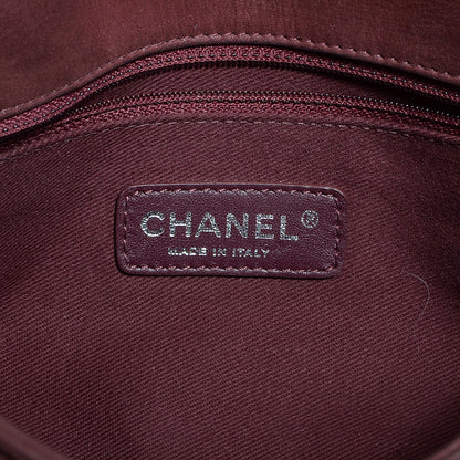 Chanel Calfskin Diamond Embossed New Chic Flap Burgundy 6 of 9