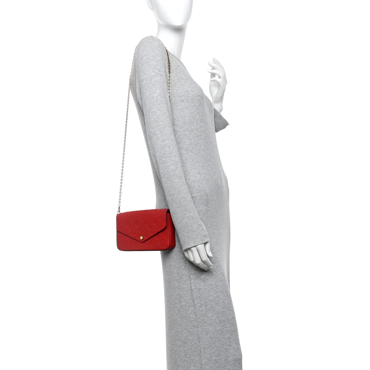 Empreinte Pochette Felicie Chain Wallet Scarlet
