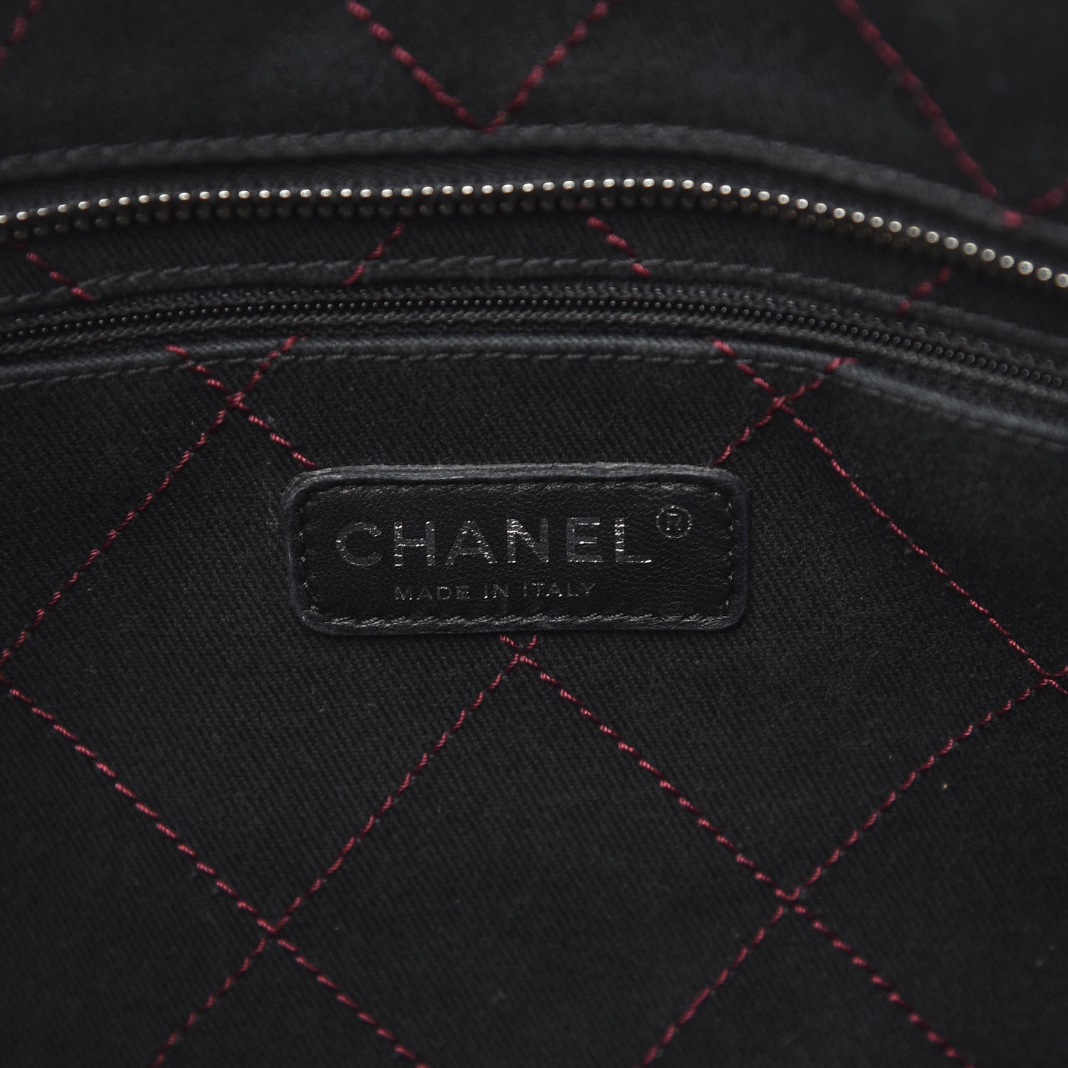 Chanel Grained Calfskin Shopping Fever Tote Red 6 of 12