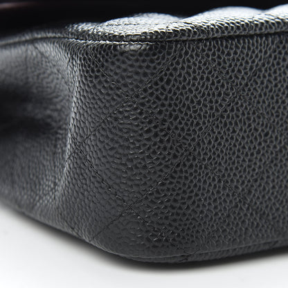 Chanel Caviar Quilted Medium Double Flap Black 10 of 12