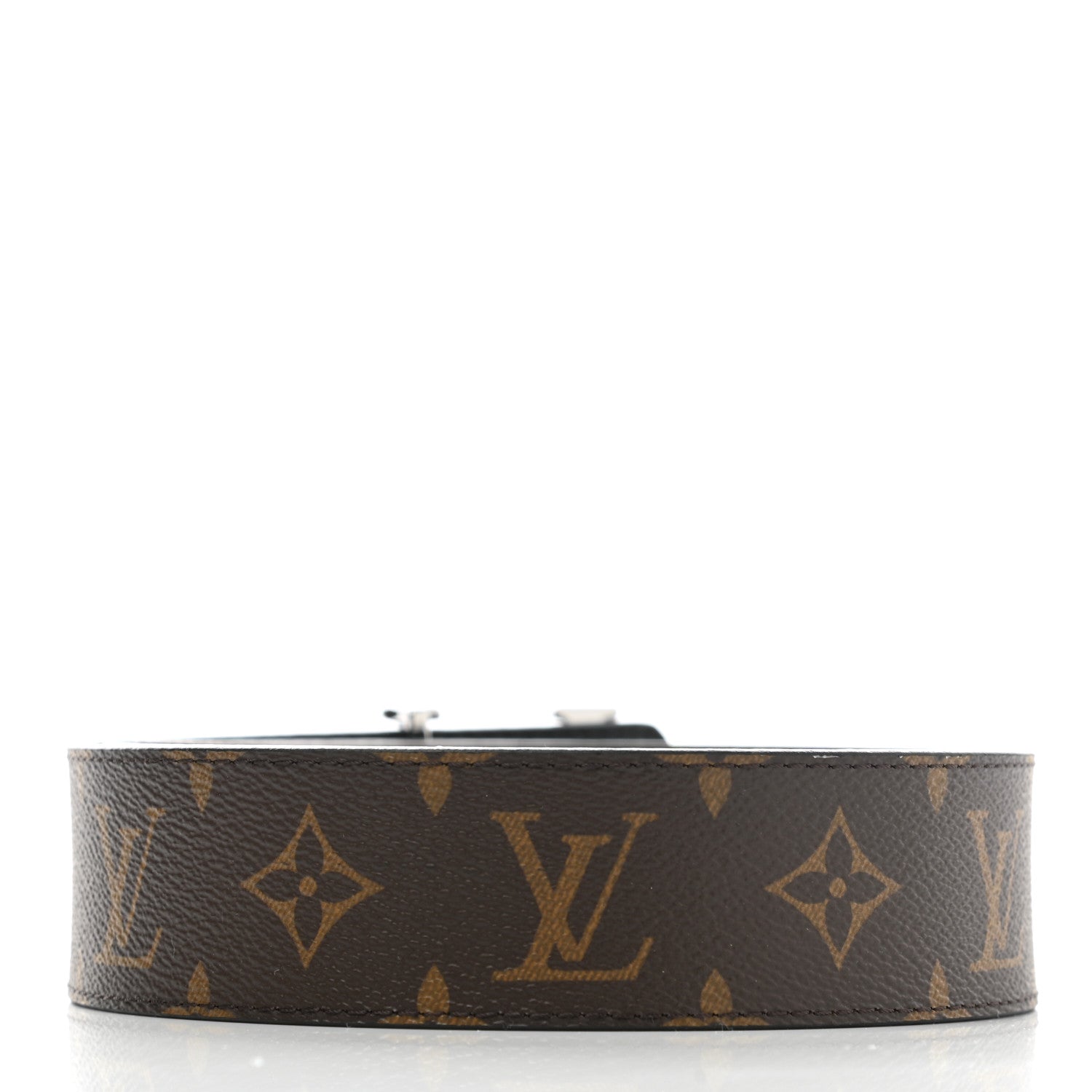 Louis Vuitton Calfskin Monogram 40mm LV Initiales Reversible Belt 90 36 Black 2 of 6