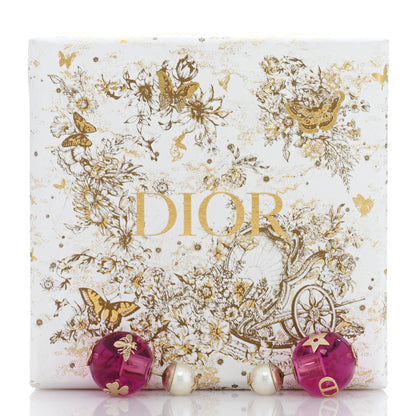 Christian Dior Resin Pearl Dior Tribales Earrings Gold White Transparent Rani Pink 5 of 5