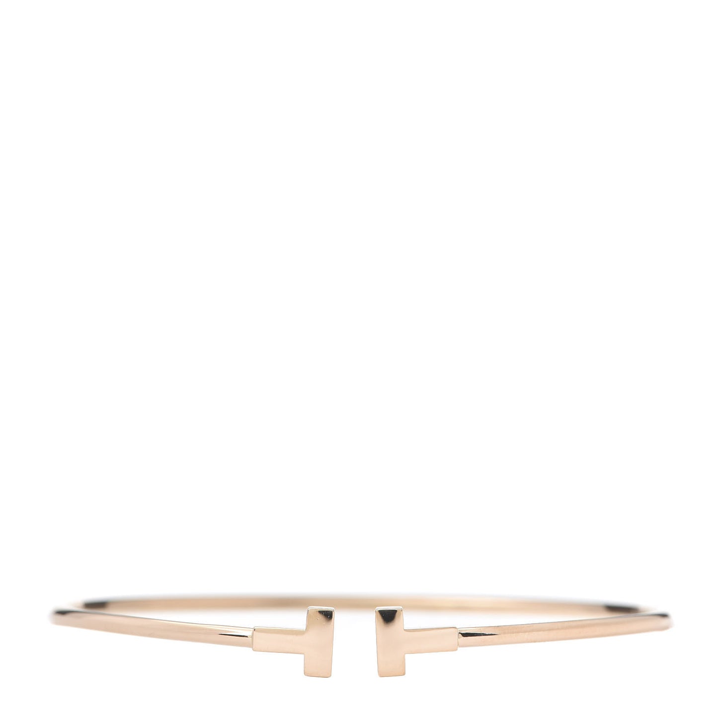 18K Rose Gold Narrow T Wire Bracelet